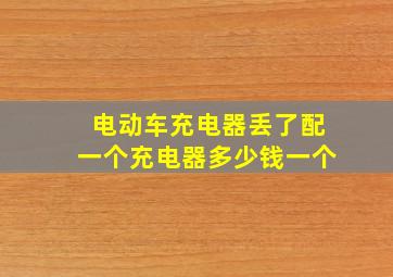 电动车充电器丢了配一个充电器多少钱一个