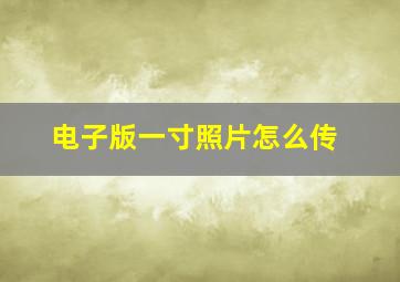 电子版一寸照片怎么传