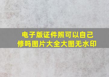 电子版证件照可以自己修吗图片大全大图无水印