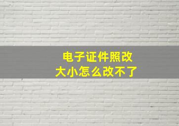 电子证件照改大小怎么改不了