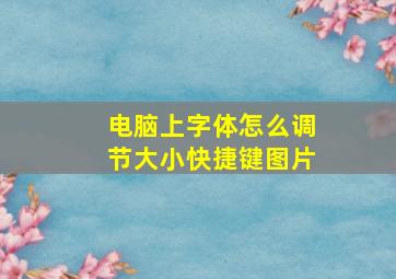 电脑上字体怎么调节大小快捷键图片