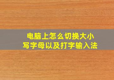 电脑上怎么切换大小写字母以及打字输入法