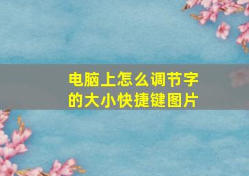 电脑上怎么调节字的大小快捷键图片