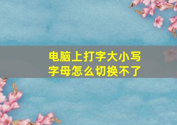 电脑上打字大小写字母怎么切换不了