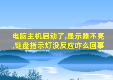 电脑主机启动了,显示器不亮,键盘指示灯没反应咋么回事