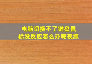 电脑切换不了键盘鼠标没反应怎么办呢视频