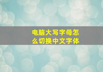 电脑大写字母怎么切换中文字体