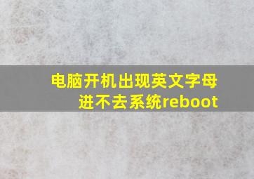 电脑开机出现英文字母进不去系统reboot