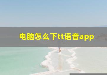 电脑怎么下tt语音app