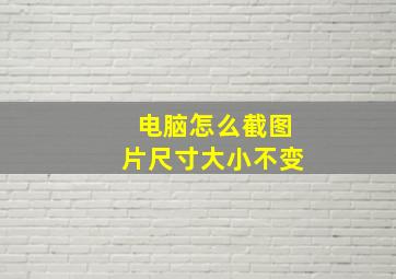 电脑怎么截图片尺寸大小不变