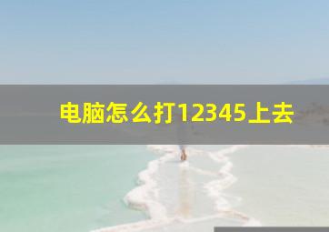 电脑怎么打12345上去