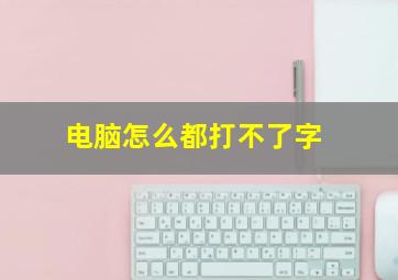 电脑怎么都打不了字