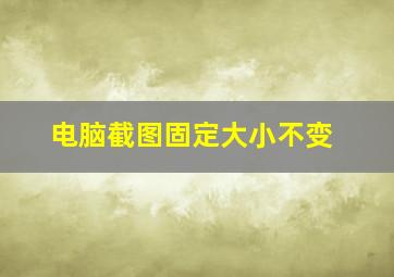 电脑截图固定大小不变