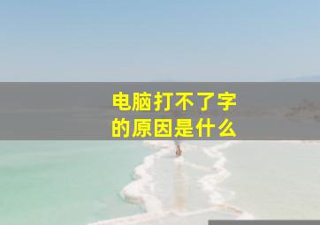 电脑打不了字的原因是什么