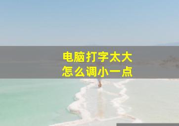 电脑打字太大怎么调小一点