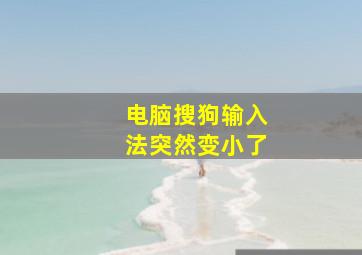 电脑搜狗输入法突然变小了