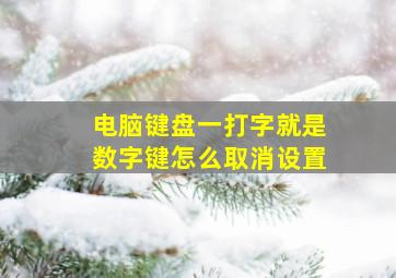 电脑键盘一打字就是数字键怎么取消设置