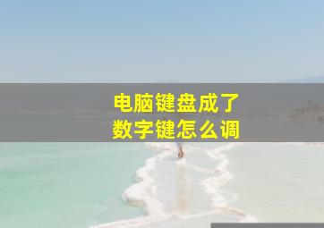 电脑键盘成了数字键怎么调