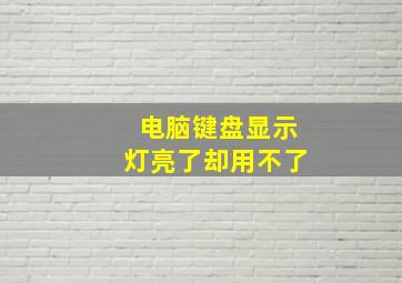 电脑键盘显示灯亮了却用不了