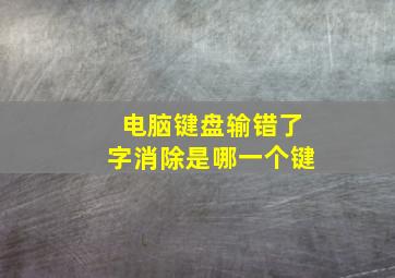 电脑键盘输错了字消除是哪一个键