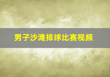 男子沙滩排球比赛视频