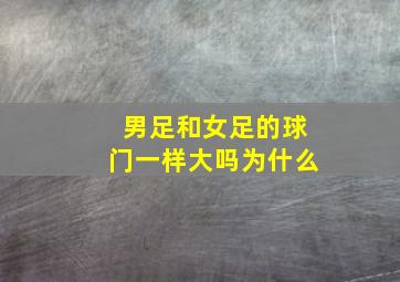 男足和女足的球门一样大吗为什么