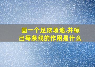 画一个足球场地,并标出每条线的作用是什么