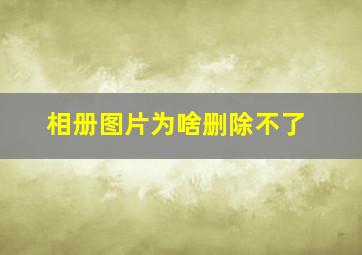 相册图片为啥删除不了