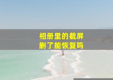 相册里的截屏删了能恢复吗