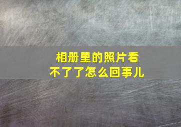 相册里的照片看不了了怎么回事儿