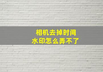 相机去掉时间水印怎么弄不了