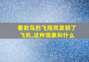 看到鸟的飞翔而发明了飞机,这种现象叫什么