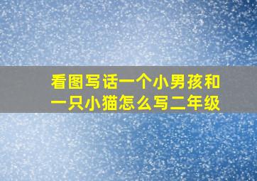 看图写话一个小男孩和一只小猫怎么写二年级