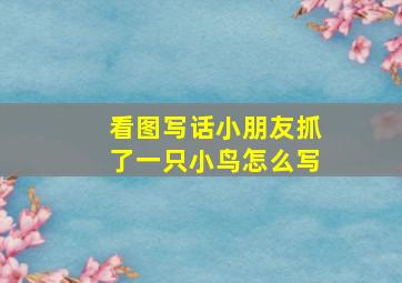 看图写话小朋友抓了一只小鸟怎么写