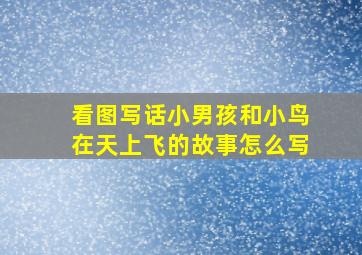 看图写话小男孩和小鸟在天上飞的故事怎么写