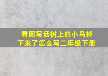 看图写话树上的小鸟掉下来了怎么写二年级下册