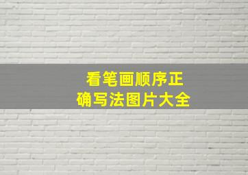 看笔画顺序正确写法图片大全