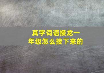 真字词语接龙一年级怎么接下来的