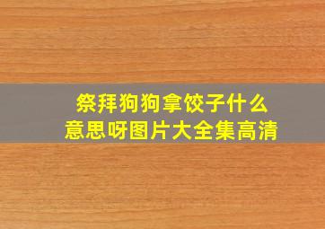 祭拜狗狗拿饺子什么意思呀图片大全集高清