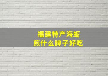 福建特产海蛎煎什么牌子好吃