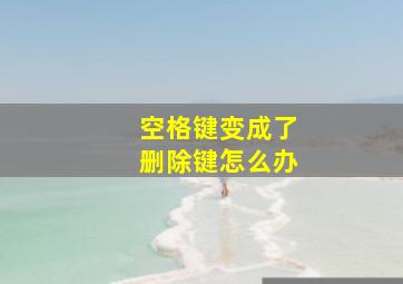 空格键变成了删除键怎么办