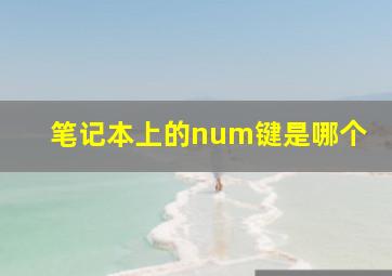 笔记本上的num键是哪个