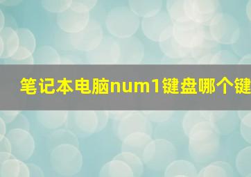 笔记本电脑num1键盘哪个键