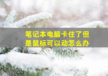 笔记本电脑卡住了但是鼠标可以动怎么办