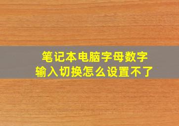 笔记本电脑字母数字输入切换怎么设置不了