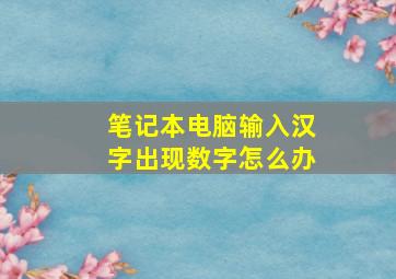 笔记本电脑输入汉字出现数字怎么办