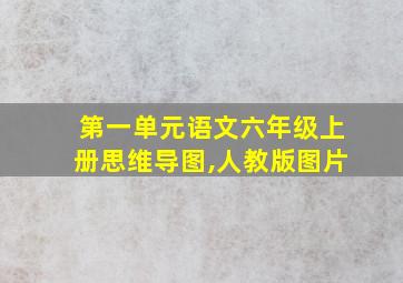 第一单元语文六年级上册思维导图,人教版图片