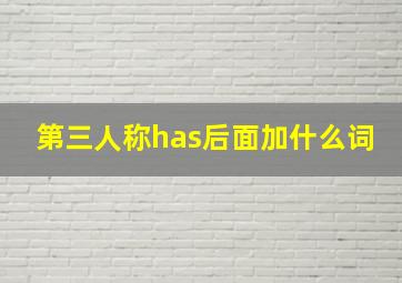 第三人称has后面加什么词