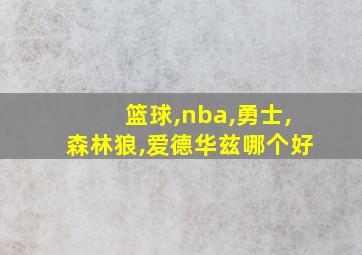 篮球,nba,勇士,森林狼,爱德华兹哪个好