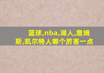 篮球,nba,湖人,詹姆斯,凯尔特人哪个厉害一点